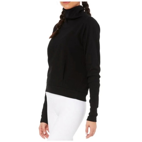 ALO Yoga Tops - Alo Yoga Clarity Long Sleeve Mock Neck Top Black Size Small